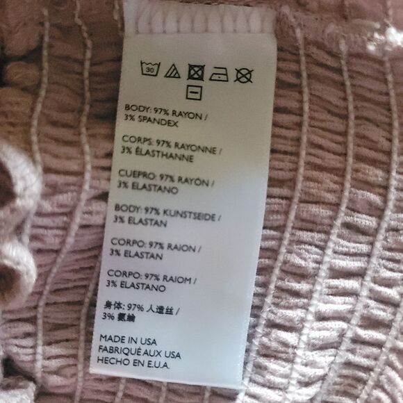 Urban Outfitters Women's Pink Crop Top Small Smocked band - Picture 7 of 12